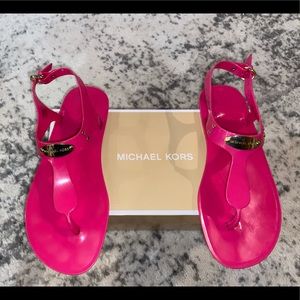 michael kors pink jelly sandals